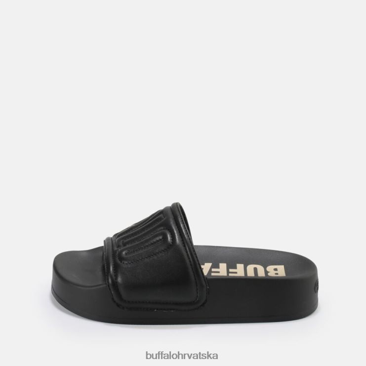 crno Buffalo lake poplun sandale s platformom veganske |slajdova TDD6T796